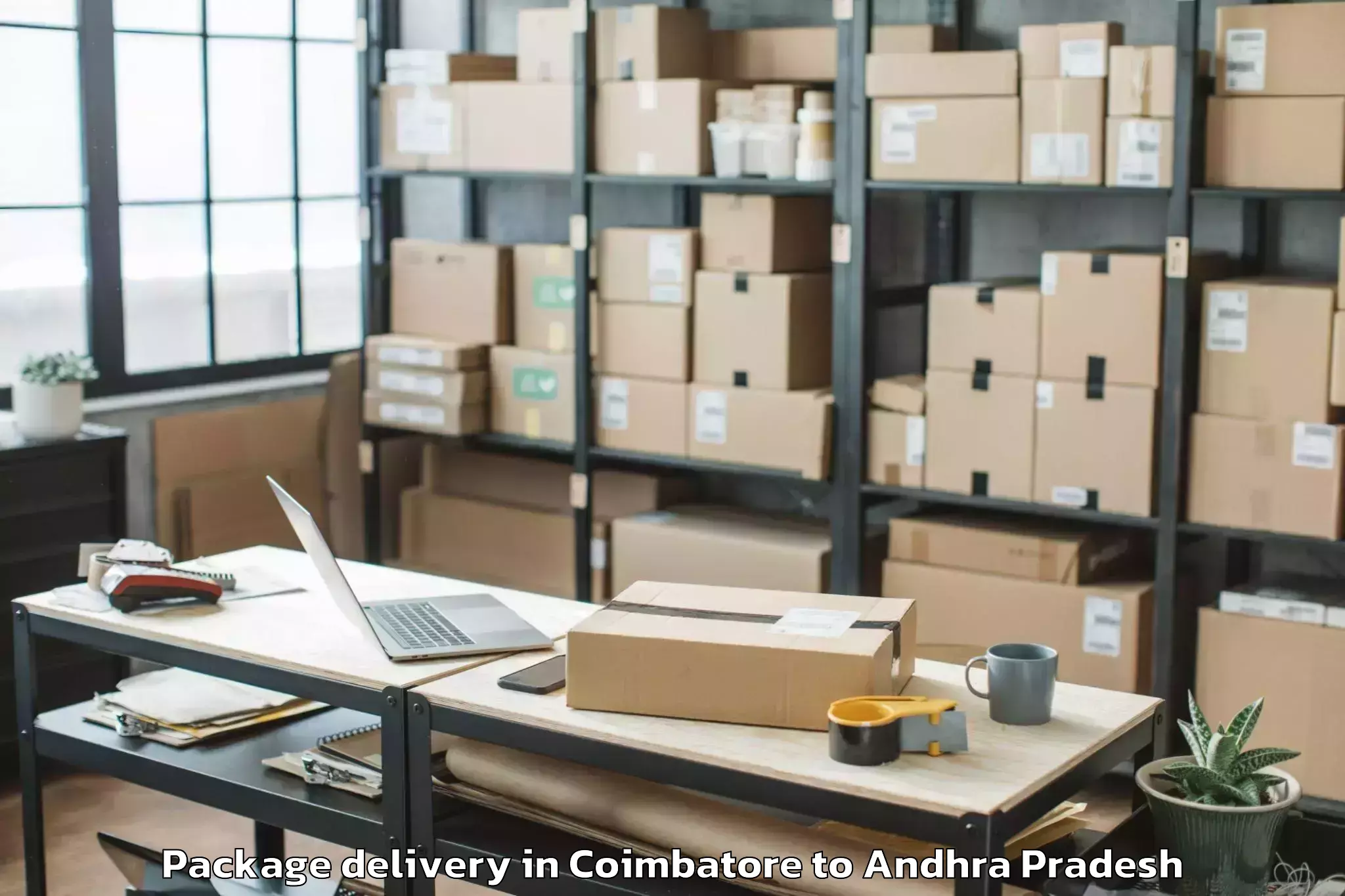 Affordable Coimbatore to Gudivada Package Delivery